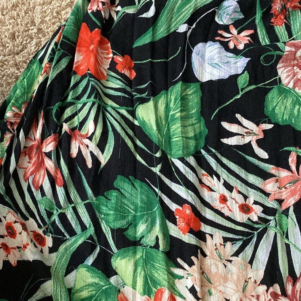 Blu Pepper Green and Black Flutter Sleeve Sundress - Picture 5 of 6